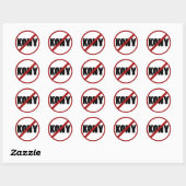 Geen Kony-Stickers Ronde Sticker (Vel)