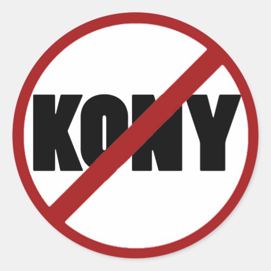 Geen Kony-Stickers Ronde Sticker (Voorkant)