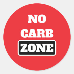 Geen koolhydraatzone (100% carnivoor) ronde sticker