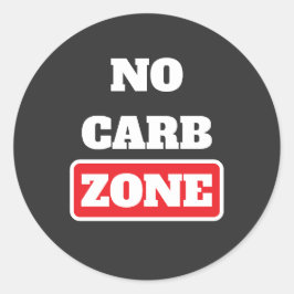 Geen koolhydraatzone (100% carnivoor) ronde sticker