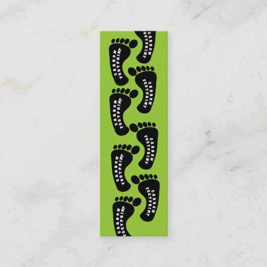 Geen koolstofvoetafdruk mini visitekaartje (Voorkant)