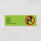 Geen koolstofvoetafdruk mini visitekaartje (Achterkant)