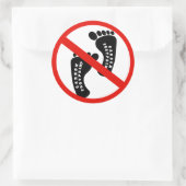 Geen koolstofvoetafdruk ronde sticker (Tas)