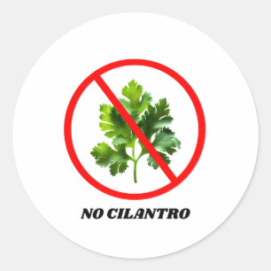 Geen koriander - ik haat koriander ronde sticker