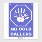 Geen Koud Callers Teken voor Voordeurpoort & Venst Sticker (Vel)