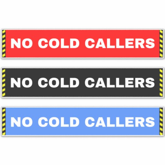 Geen Koude Rellers Signs voor Gate Door Window Hom Sticker (Voorkant)