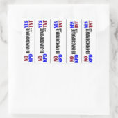 Geen KPD Ja TNT Rechthoekige Sticker (Tas)