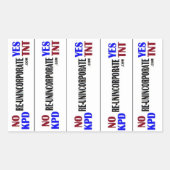 Geen KPD Ja TNT Rechthoekige Sticker (Voorkant)