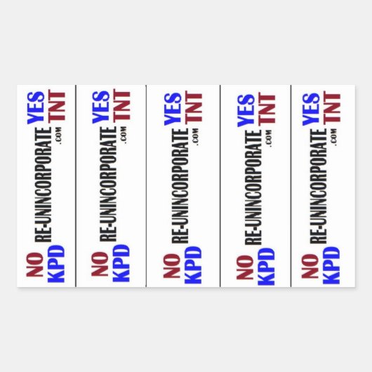 Geen KPD Ja TNT Rechthoekige Sticker (Voorkant)