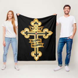 Geen kruis Geen kroon Fleece Deken