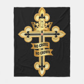 Geen kruis Geen kroon Fleece Deken (Voorkant)