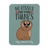 Geen kussen...behandelt alleen Valentijn uit honde Magneet (Verticaal)