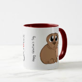 Geen kussen...behandelt alleen Valentijn van de ho Mok (Voorkant rechts)