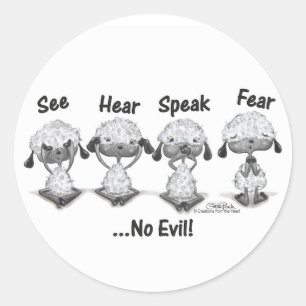 Geen kwade lammetjes ronde sticker