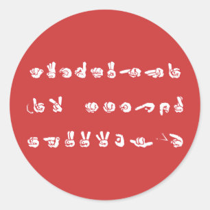 Geen L ASL Graffiti Ronde Sticker
