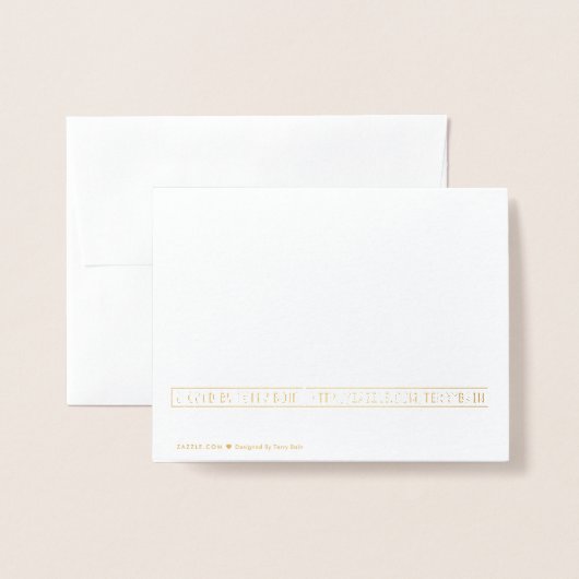 Geen L Goud of Zilver Witte Grens Kerstmis Folie Kaarten (Met envelop)