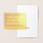 Geen L Goud of Zilver Witte Grens Kerstmis Folie Kaarten (Display)