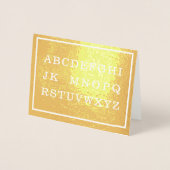 Geen L Goud of Zilver Witte Grens Kerstmis Folie Kaarten (Voorkant)