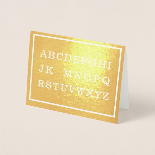 Geen L Goud of Zilver Witte Grens Kerstmis Folie Kaarten (Voorkant)