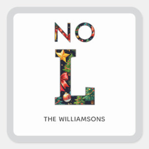 "Geen L" Grappige Persoonlijke Kerst Kerstmis Vierkante Sticker