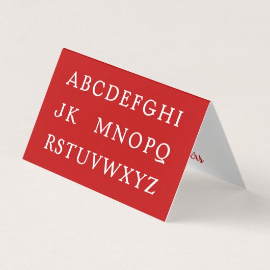 Geen L Mini Joke-kerstkaart Visitekaartje (Voorkant)