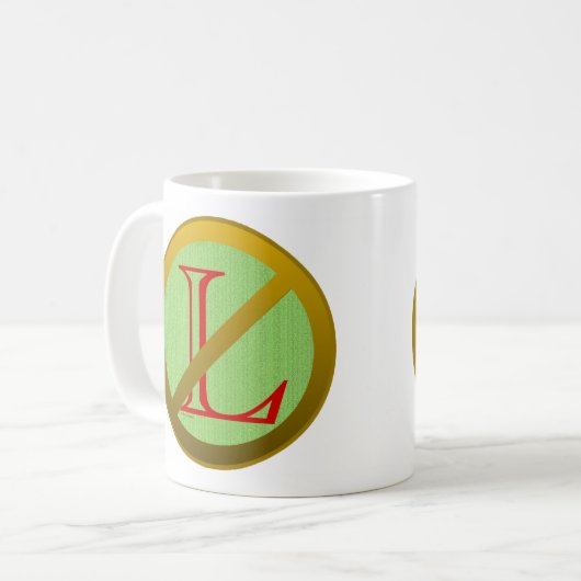 Geen-L-Mok Koffiemok (Voorkant links)