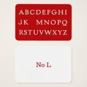 Geen L voor Kerstmis Visitekaartje (Voorkant /achterkant)