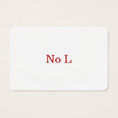 Geen L voor Kerstmis Visitekaartje (Achterkant)