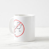 Geen lactose (lactose-intolerantie) koffiemok (Voorkant links)