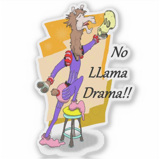 Geen Lama drama! 2 Sticker (Voorkant)