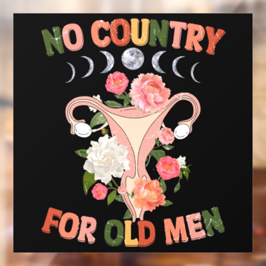 Geen land voor oud Man Raamsticker (Vel 2)