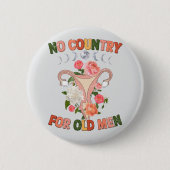 Geen land voor oud Man Ronde Button 5,7 Cm (Voorkant)