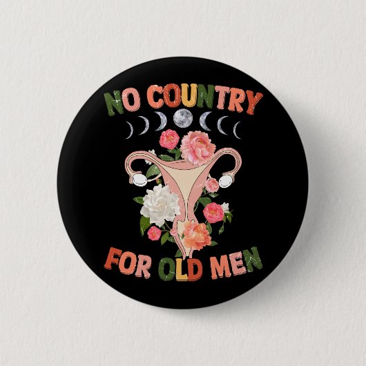 Geen land voor oud Man Ronde Button 5,7 Cm (Voorkant)