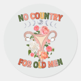 Geen land voor oud Man Ronde Sticker