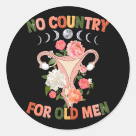 Geen land voor oud Man Ronde Sticker