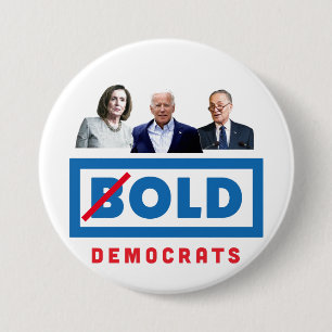 Geen land voor oude democraten ronde button 7,6 cm