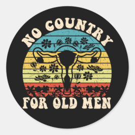 Geen land voor oude Man baarmoeder Ronde Sticker