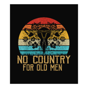 Geen land voor oude Mannen Uterus feministische vr Foto Afdruk