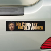 Geen land voor oudere vrouwen bumpersticker (Op auto)