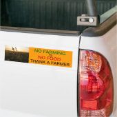 Geen landbouw = geen voedsel bumpersticker (Op Truck)