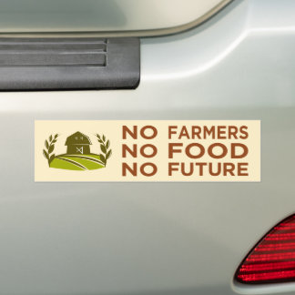 geen landbouwers geen voedsel in de toekomst bumpersticker