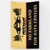 Geen Landbouwgrond voor Datacenters - Bescherm Onz Spandoek (Verticaal)