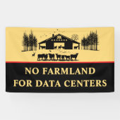 Geen Landbouwgrond voor Datacenters - Bescherm Onz Spandoek (Horizontaal)