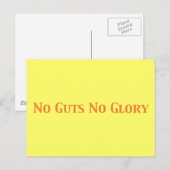 Geen lef, geen gloriegeschenken briefkaart (Voorkant / Achterkant)