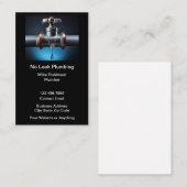 Geen lekkende pijpen loodgieter service visitekaartje (Voorkant / Achterkant)