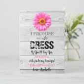 Geen lelijke jurk als je ja zegt bruidsmeisje Kaar Kaart (Staand voorkant)