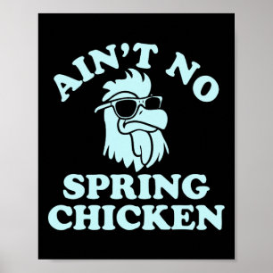 Geen lente kip grappig ontwerp poster