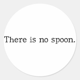 Geen lepel ronde sticker