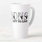 Geen lepels meer om te geven latte mok (Rechterhoek)