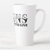 Geen lepels meer om te geven latte mok (Rechts)